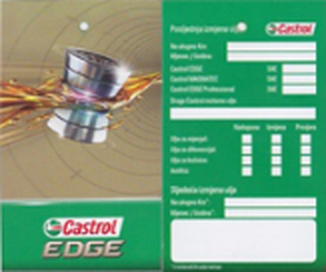 Castrol kartica za izmjenu ulja
