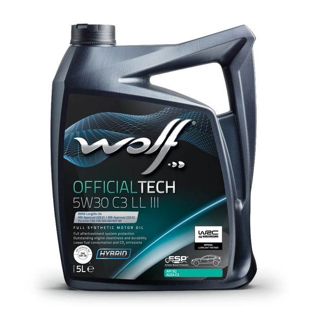 wolf-officialtech-5w-30-c3-ll-iii WOLF OFFICIALTECH 5W30 C3 LL III -5L - Slika 1